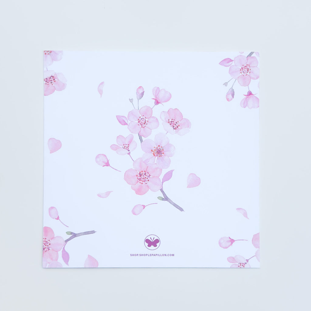Blush Cherry Blossom - Square Notecard & Envelope