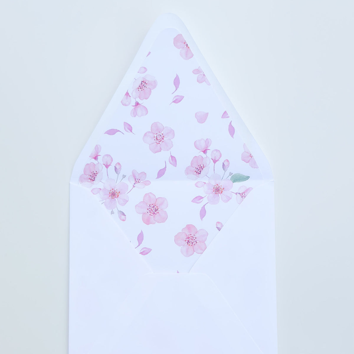 Blush Cherry Blossom - Square Notecard & Envelope