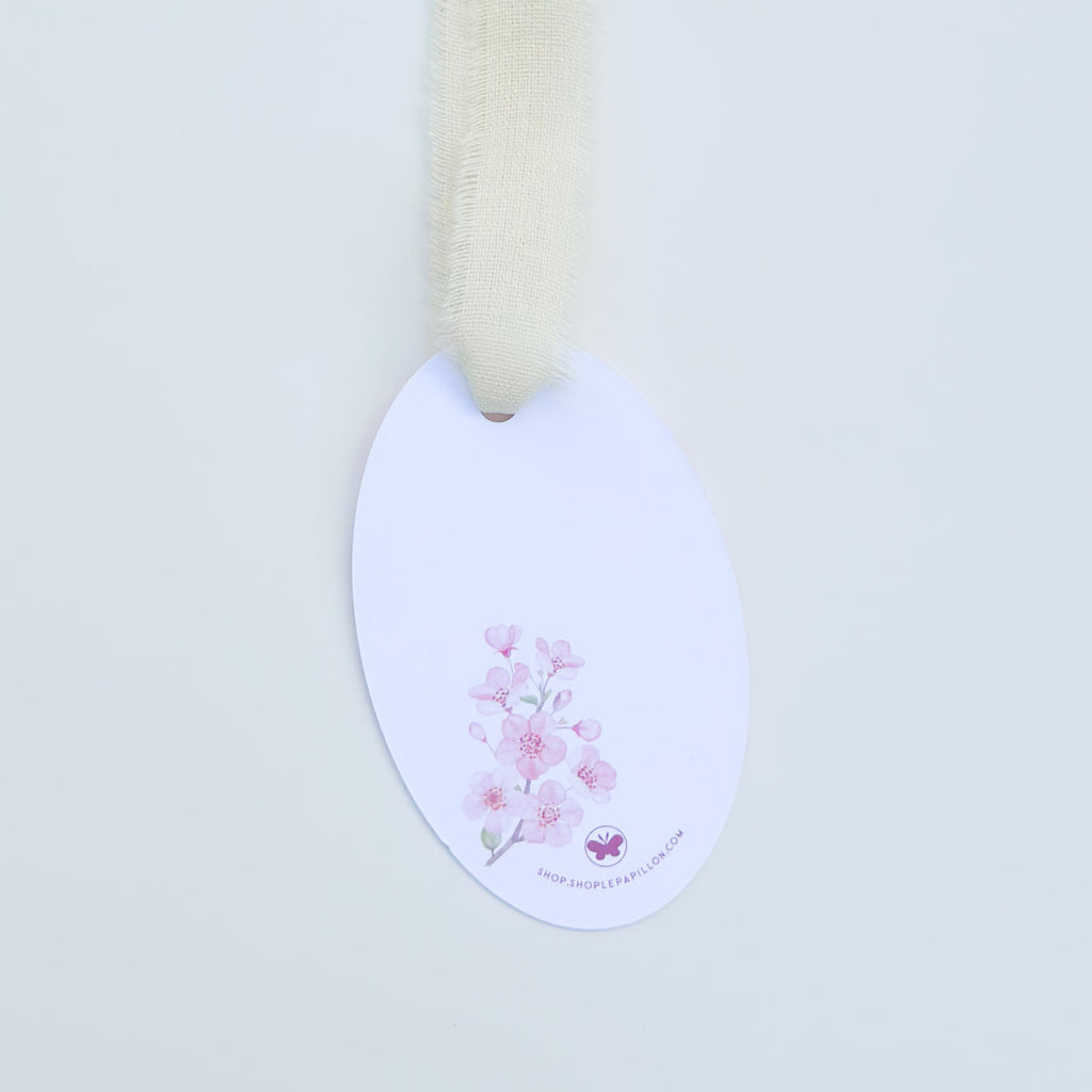 Blush Cherry Blossom - Oval Gift Tag
