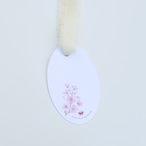Blush Cherry Blossom - Oval Gift Tag