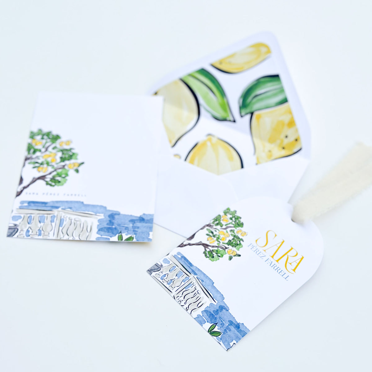 Mediterranean Lemon Grove - Arch Gift Tag