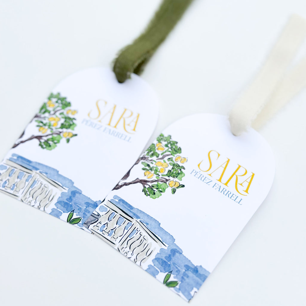 Mediterranean Lemon Grove - Arch Gift Tag