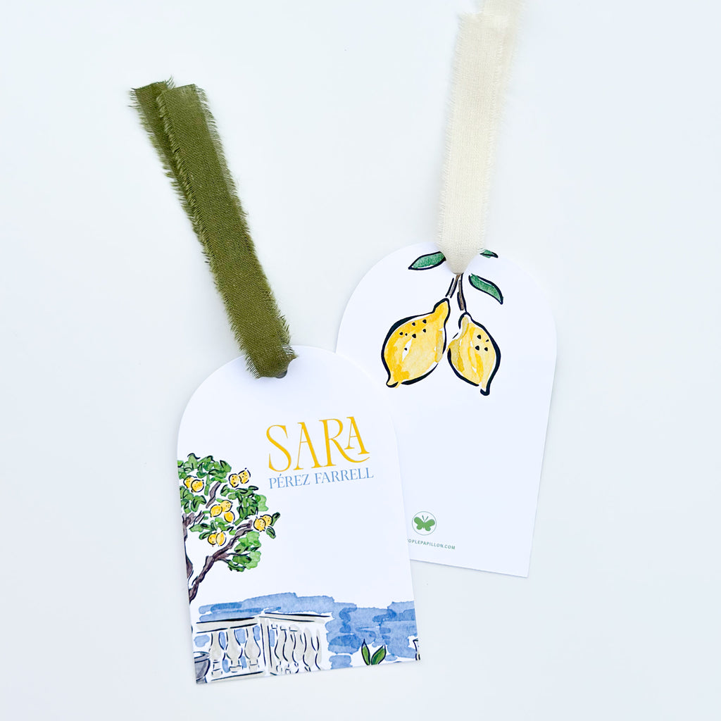 Mediterranean Lemon Grove - Arch Gift Tag