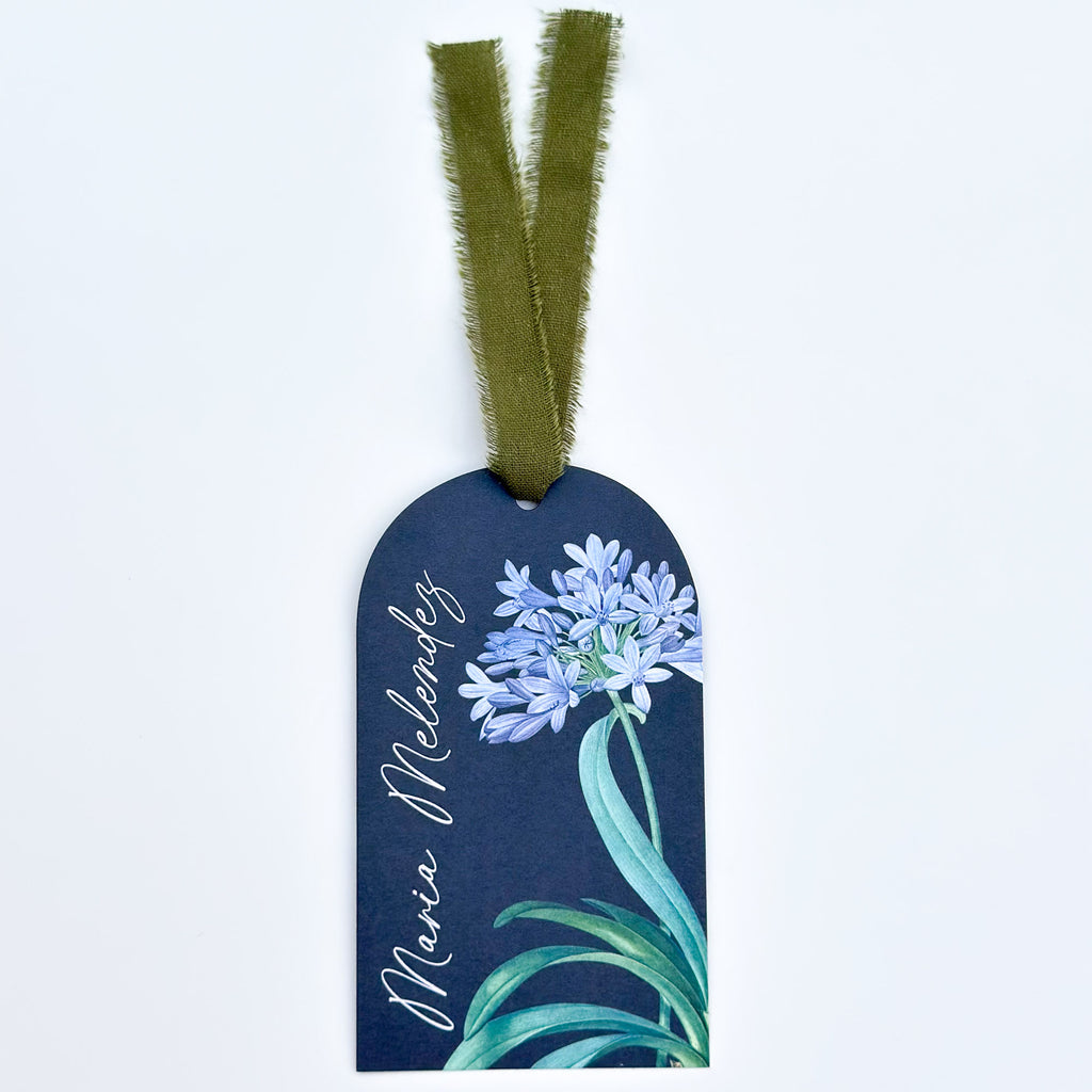 Botanical Midnight Blue - Arch Gift Tag