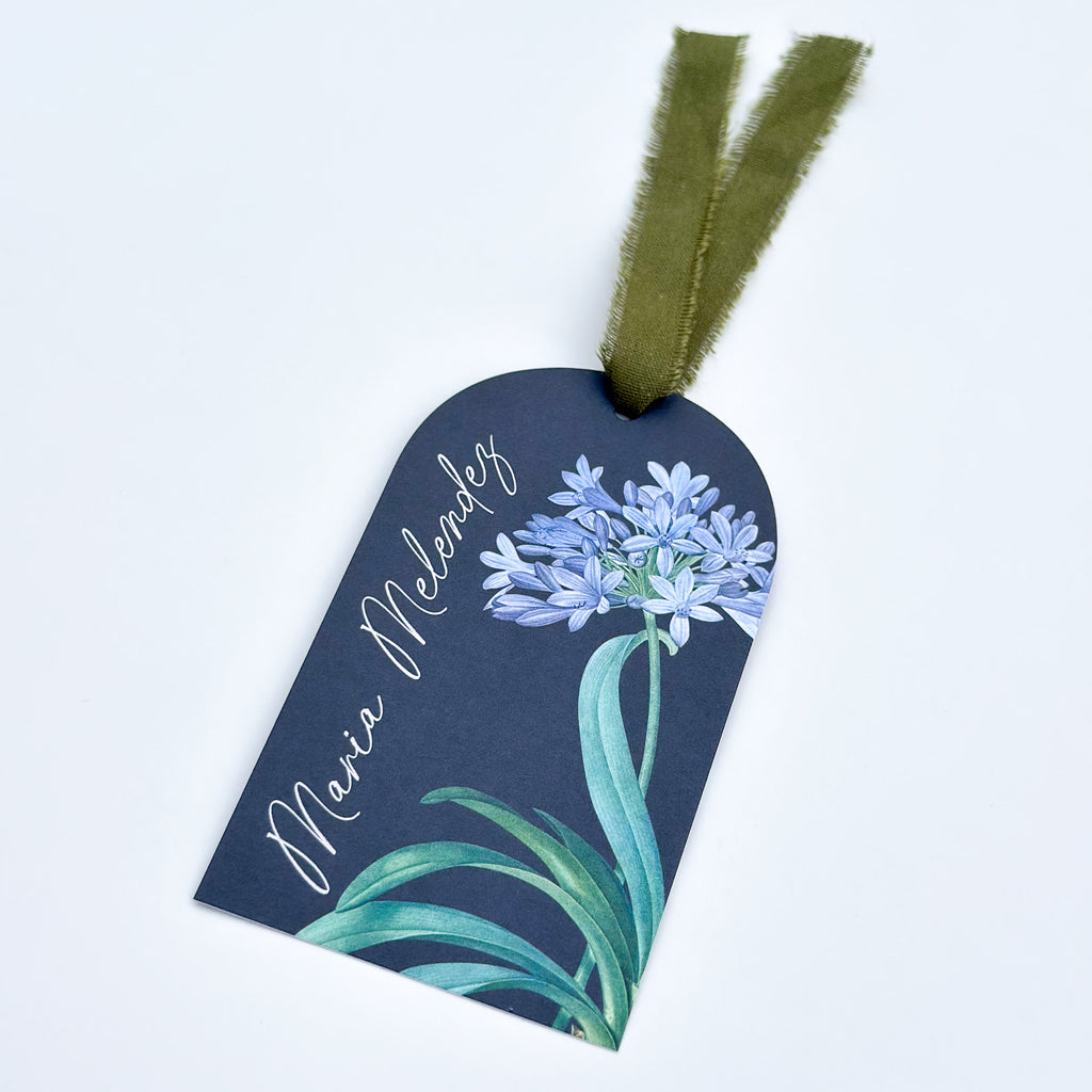 Botanical Midnight Blue - Arch Gift Tag