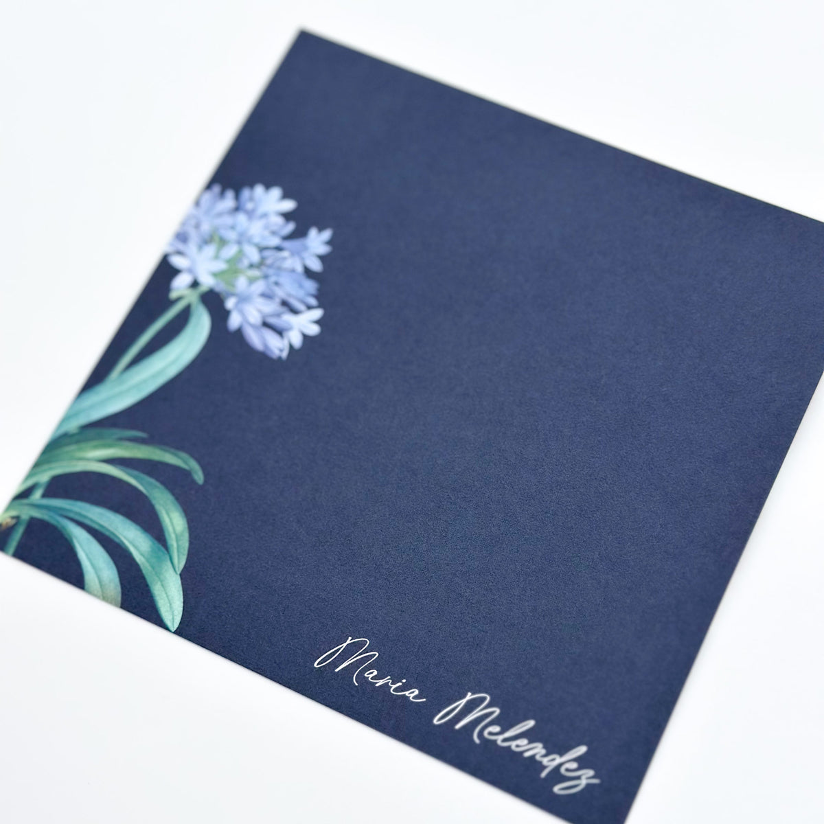 Botanical Midnight Blue - Square Notecard & Envelope