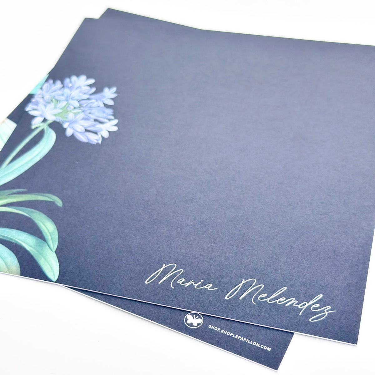 Botanical Midnight Blue - Square Notecard & Envelope