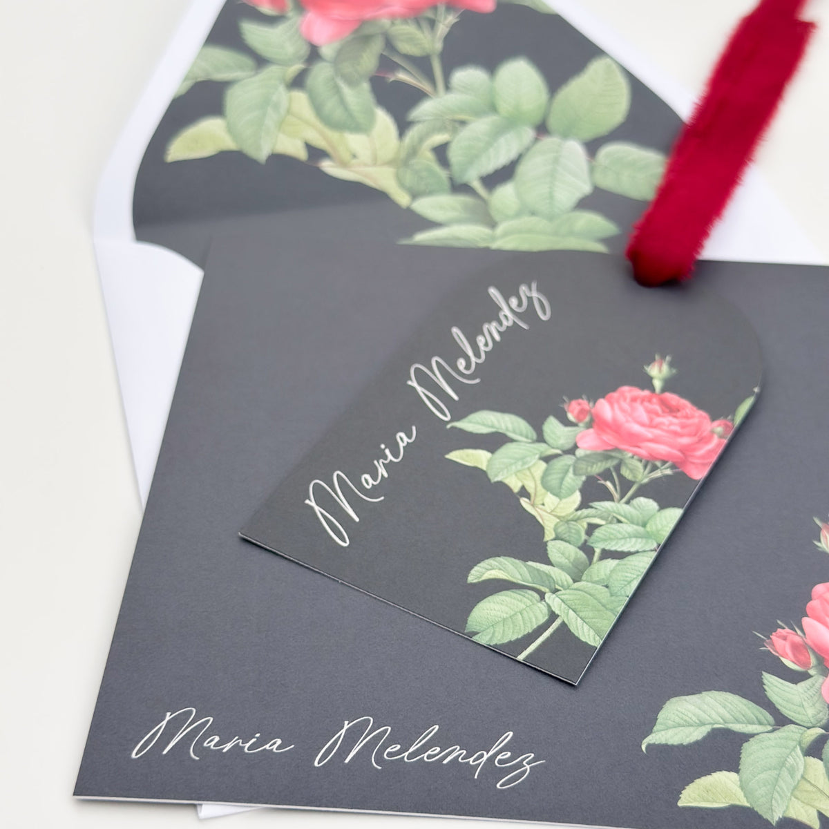Botanical Midnight Rose - Arch Gift Tag