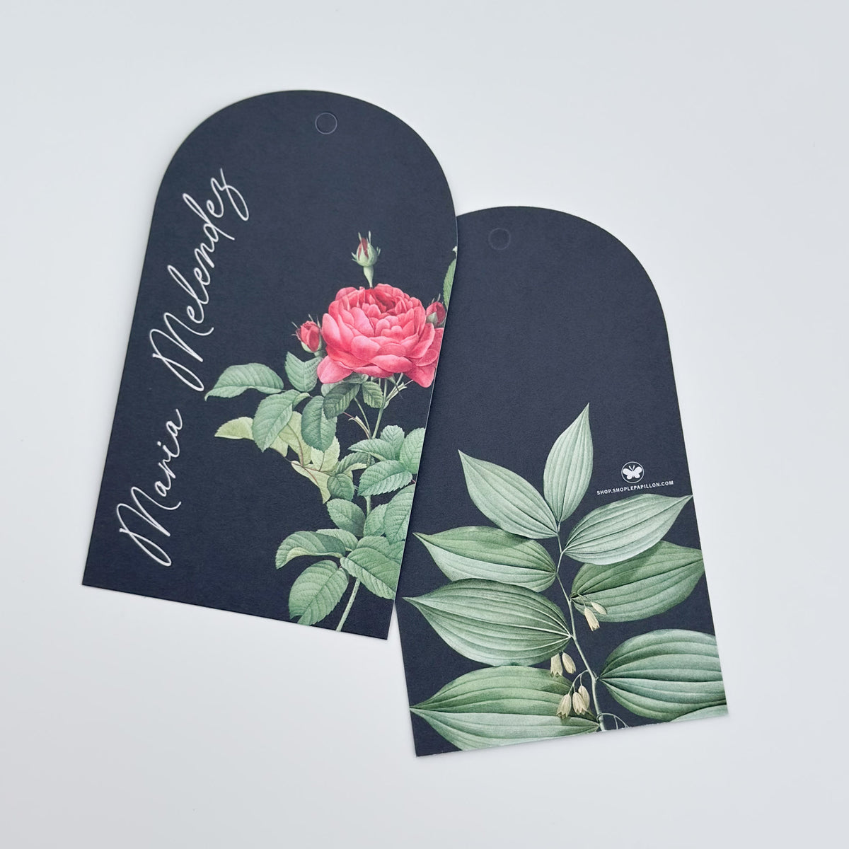 Botanical Midnight Rose - Arch Gift Tag