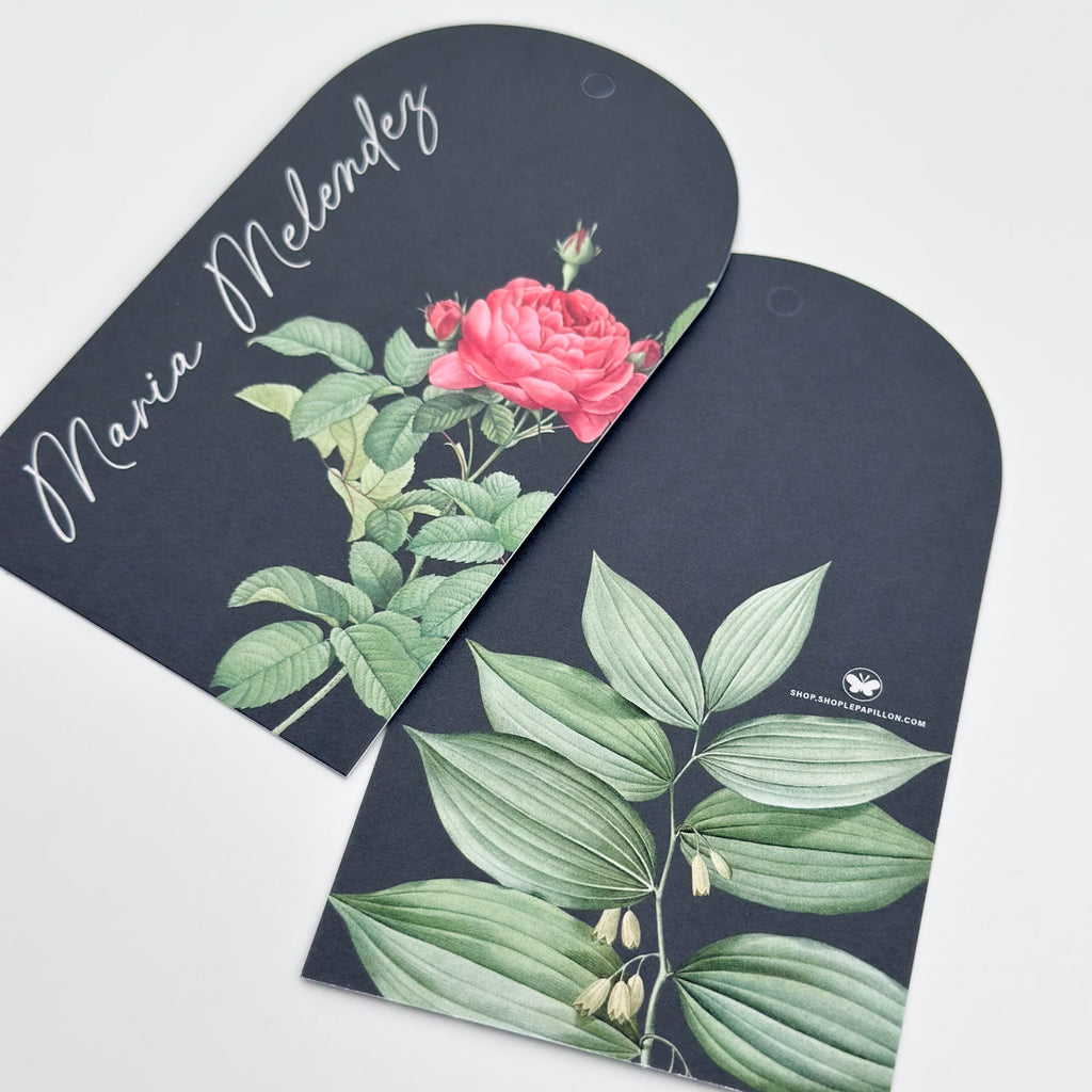 Botanical Midnight Rose - Arch Gift Tag