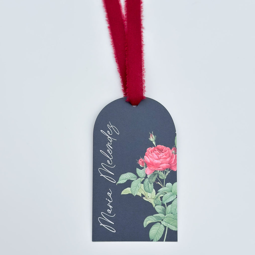 Botanical Midnight Rose - Arch Gift Tag