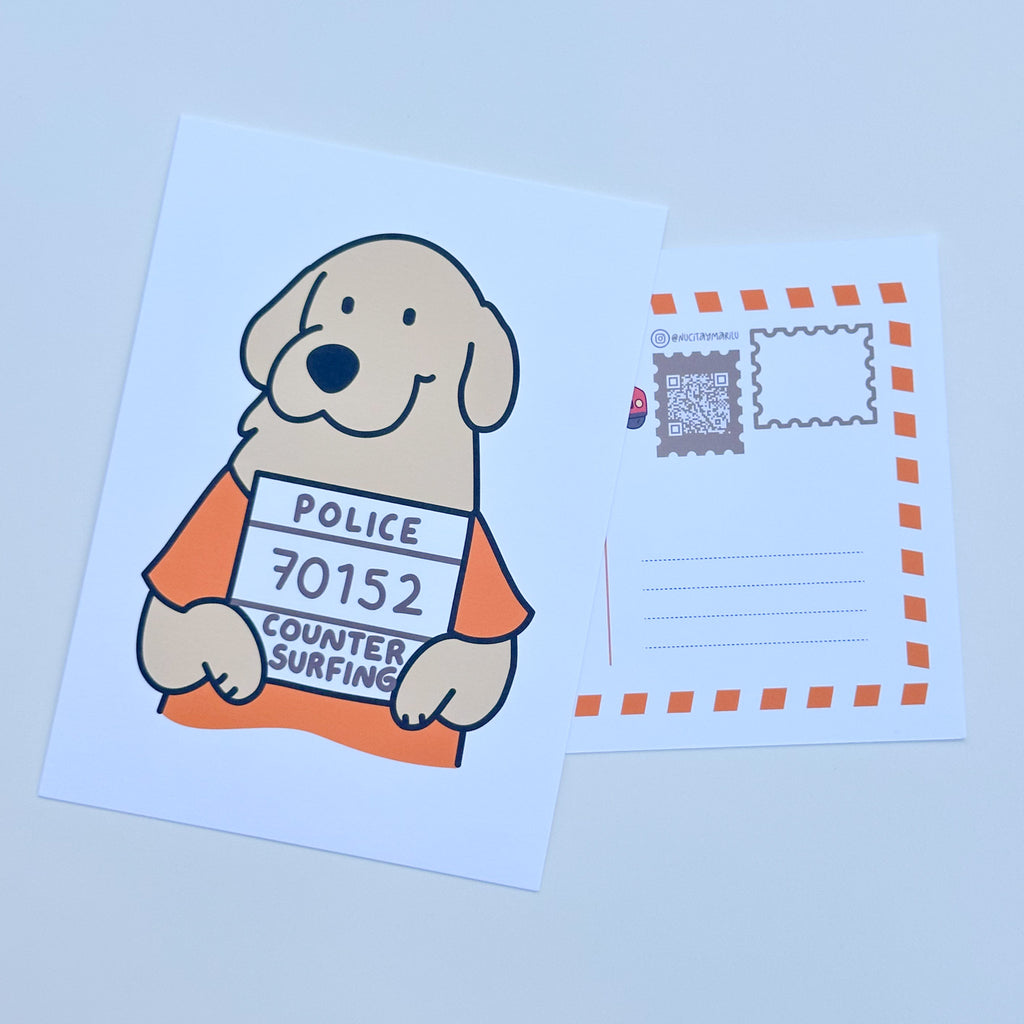 Marilu Mugshot - Funny Art Postcard