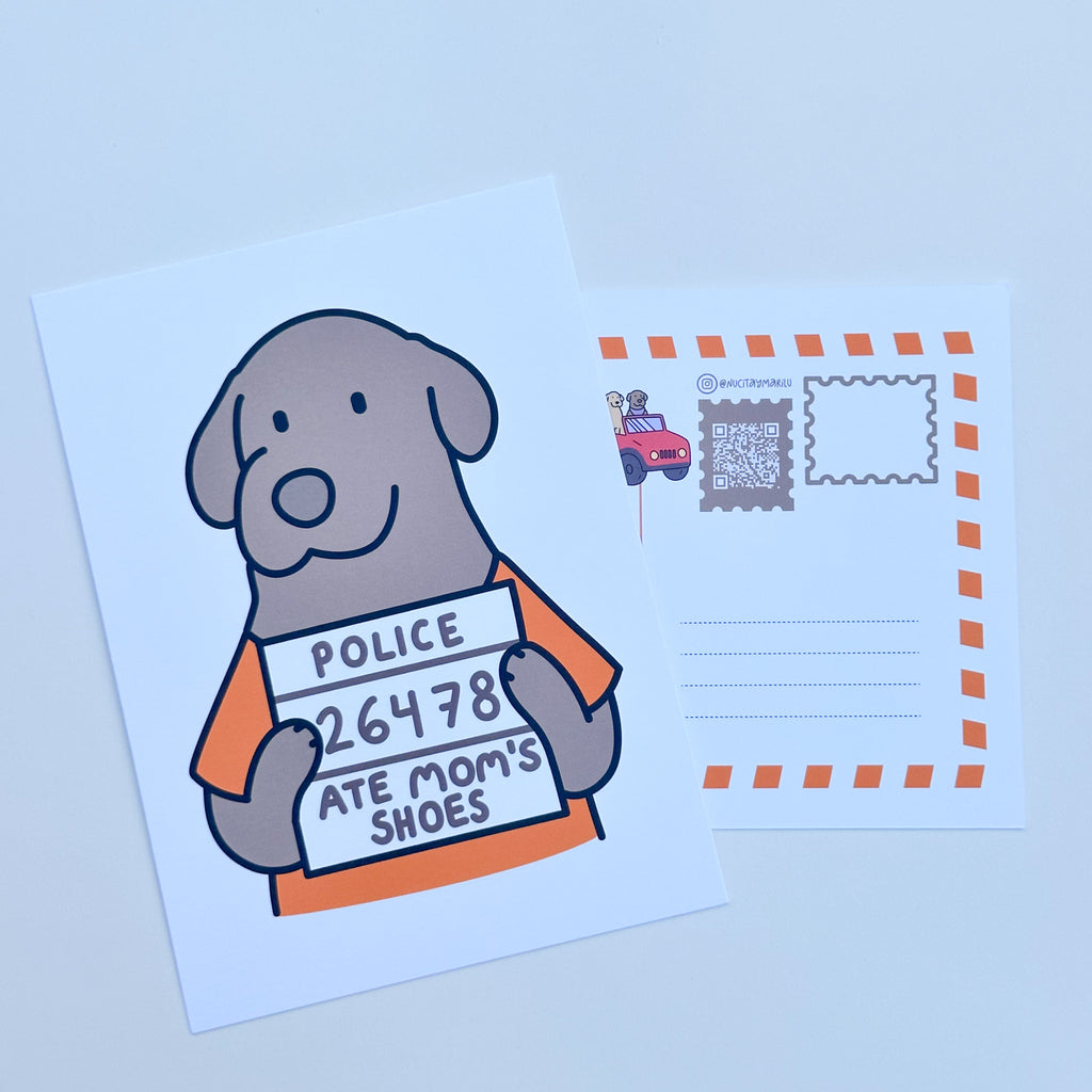 Nucita Mugshot - Funny Art Postcard