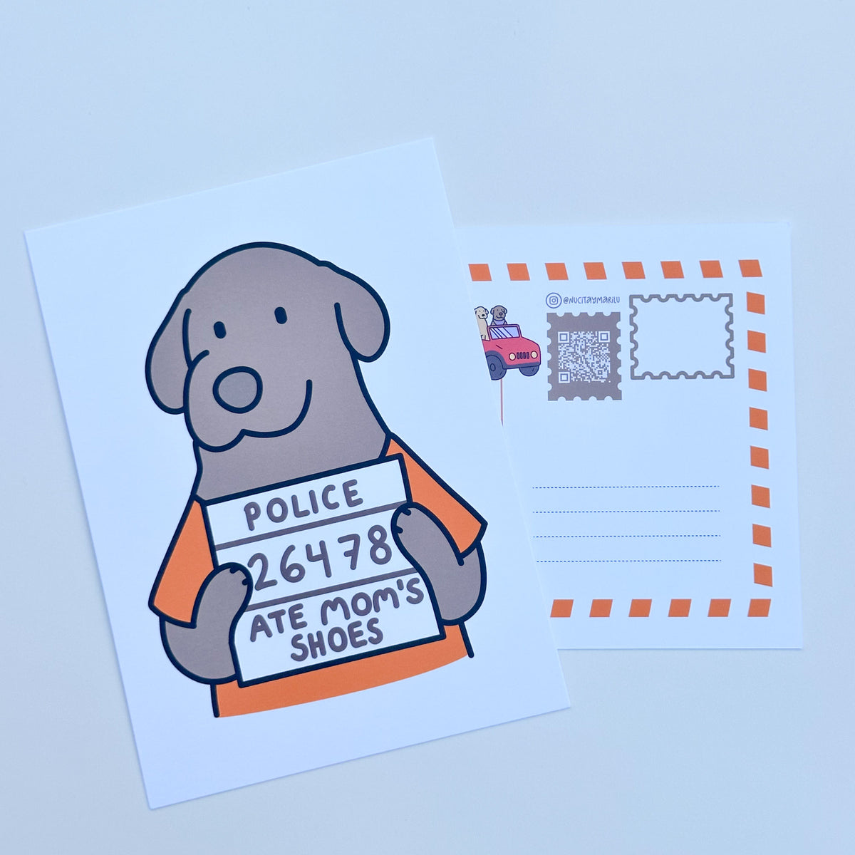 Nucita Mugshot - Funny Art Postcard