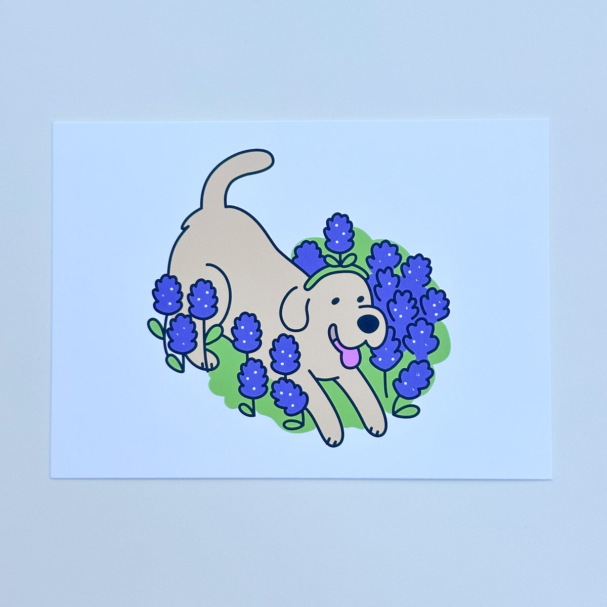 Marilú Bluebonnets  - Art Postcard